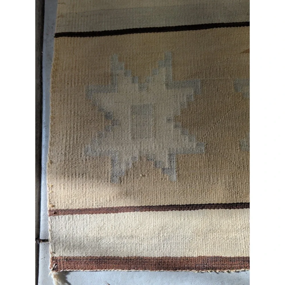 Navajo Rug, Banded Double Saddle Blanket. 62